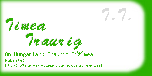 timea traurig business card